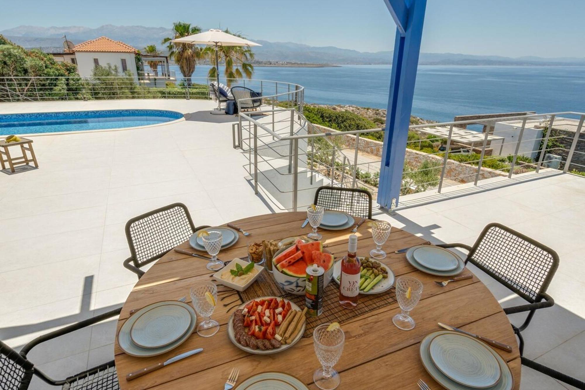 Villa Hemera Ocean View Private Heated Pool Хорафакия Экстерьер фото