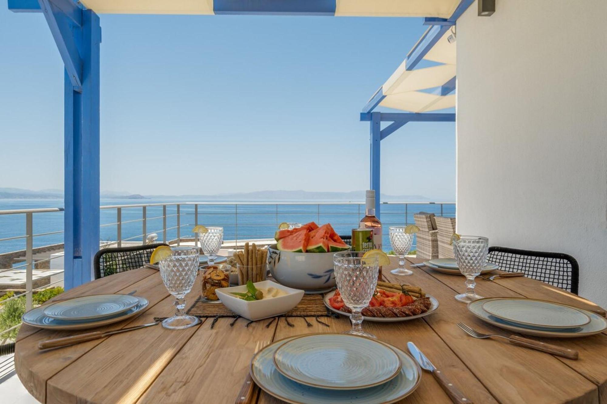 Villa Hemera Ocean View Private Heated Pool Хорафакия Экстерьер фото