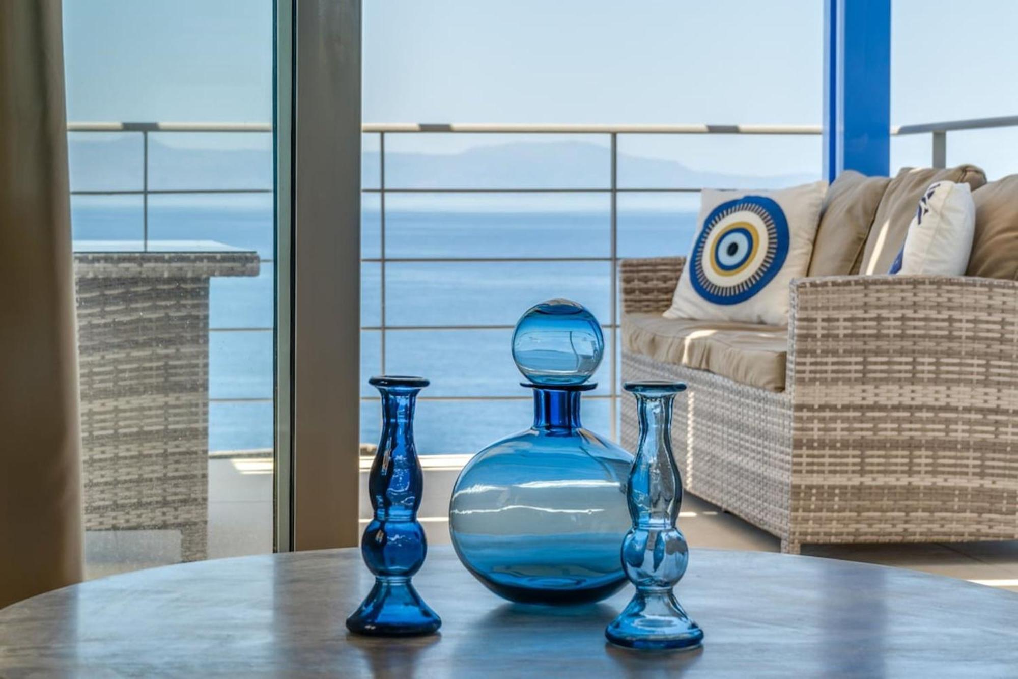 Villa Hemera Ocean View Private Heated Pool Хорафакия Экстерьер фото