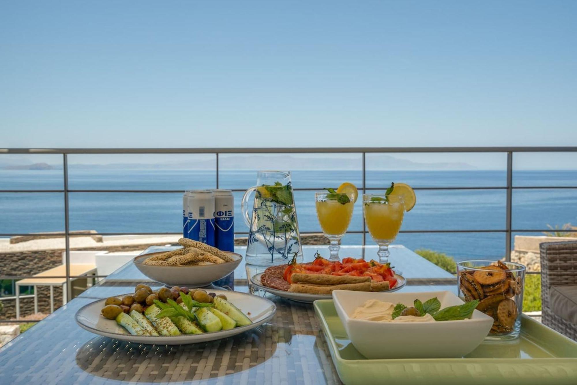 Villa Hemera Ocean View Private Heated Pool Хорафакия Экстерьер фото