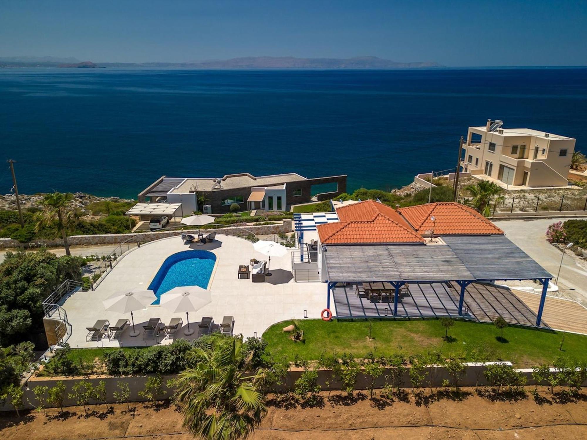 Villa Hemera Ocean View Private Heated Pool Хорафакия Экстерьер фото