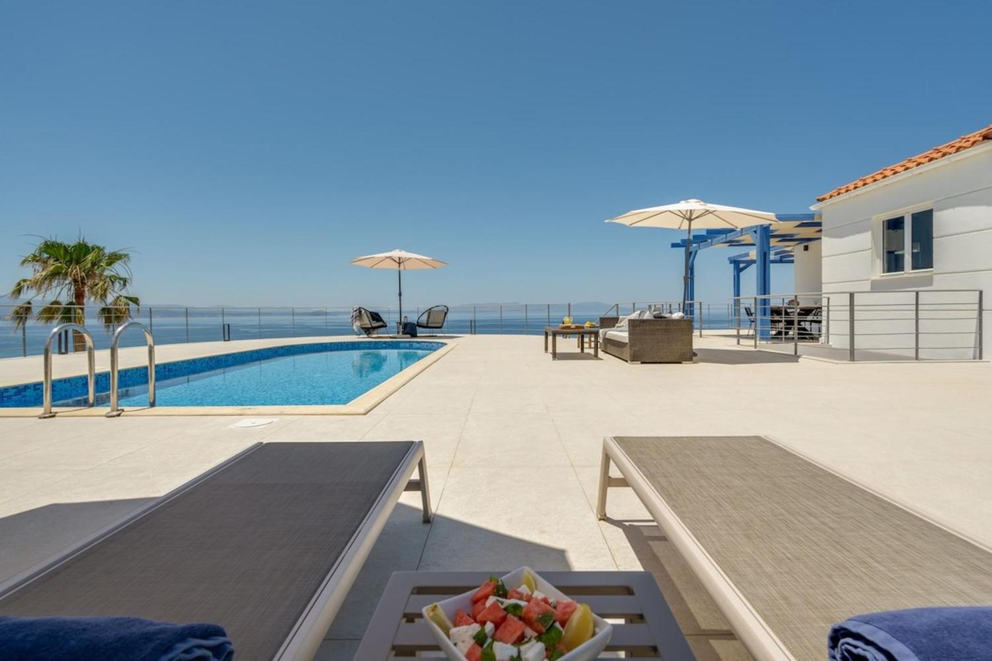 Villa Hemera Ocean View Private Heated Pool Хорафакия Экстерьер фото