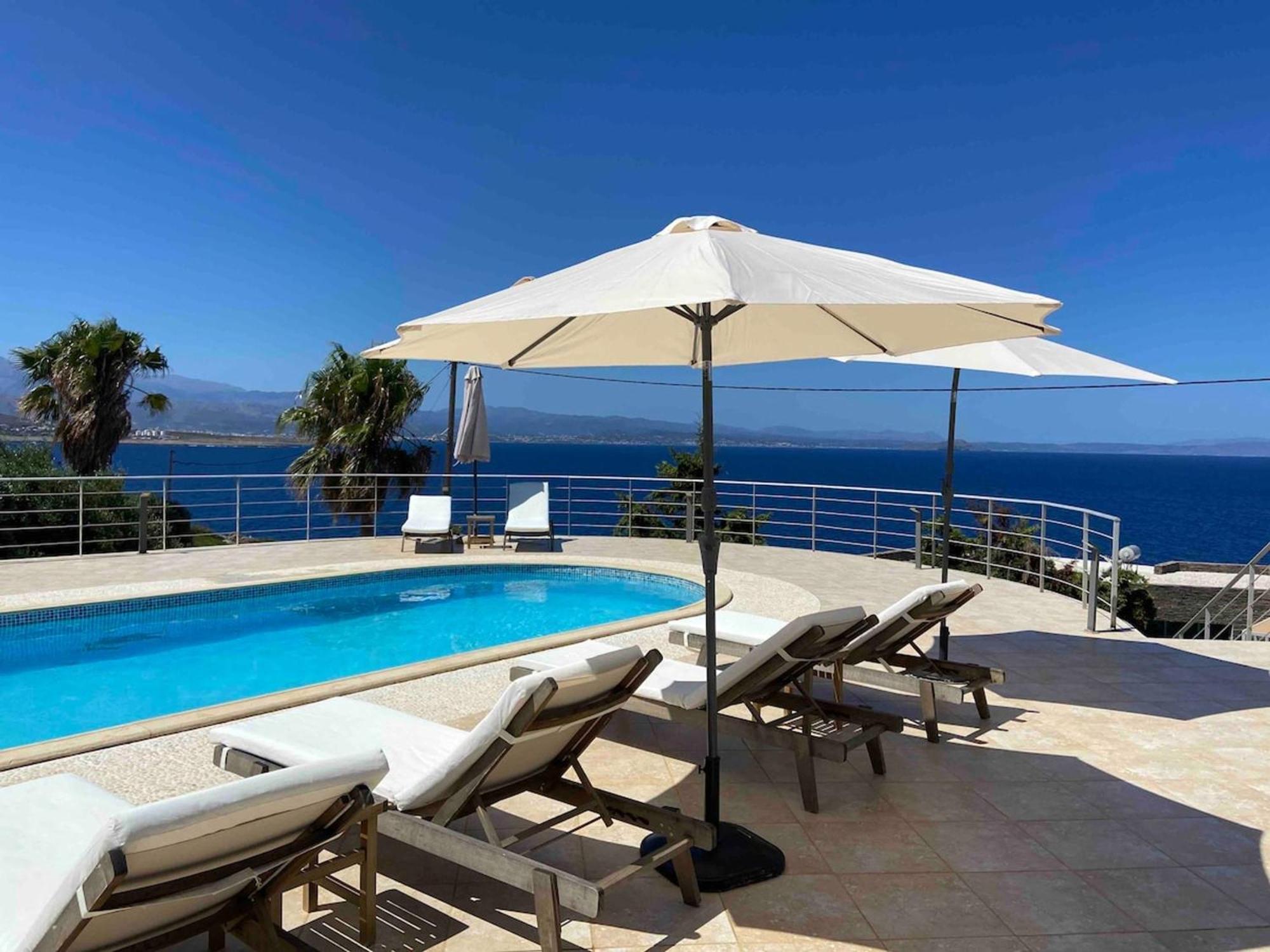Villa Hemera Ocean View Private Heated Pool Хорафакия Экстерьер фото
