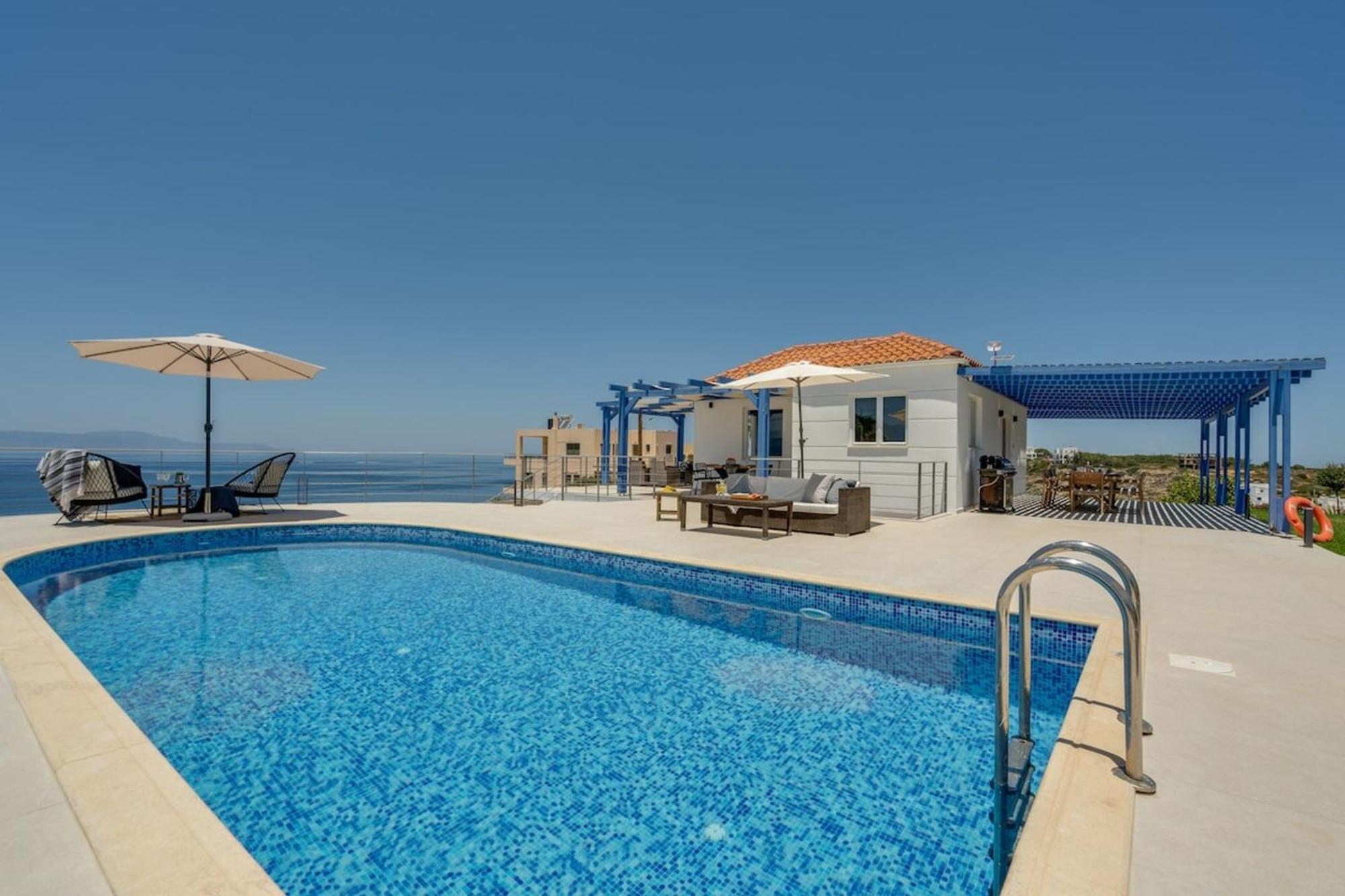 Villa Hemera Ocean View Private Heated Pool Хорафакия Экстерьер фото