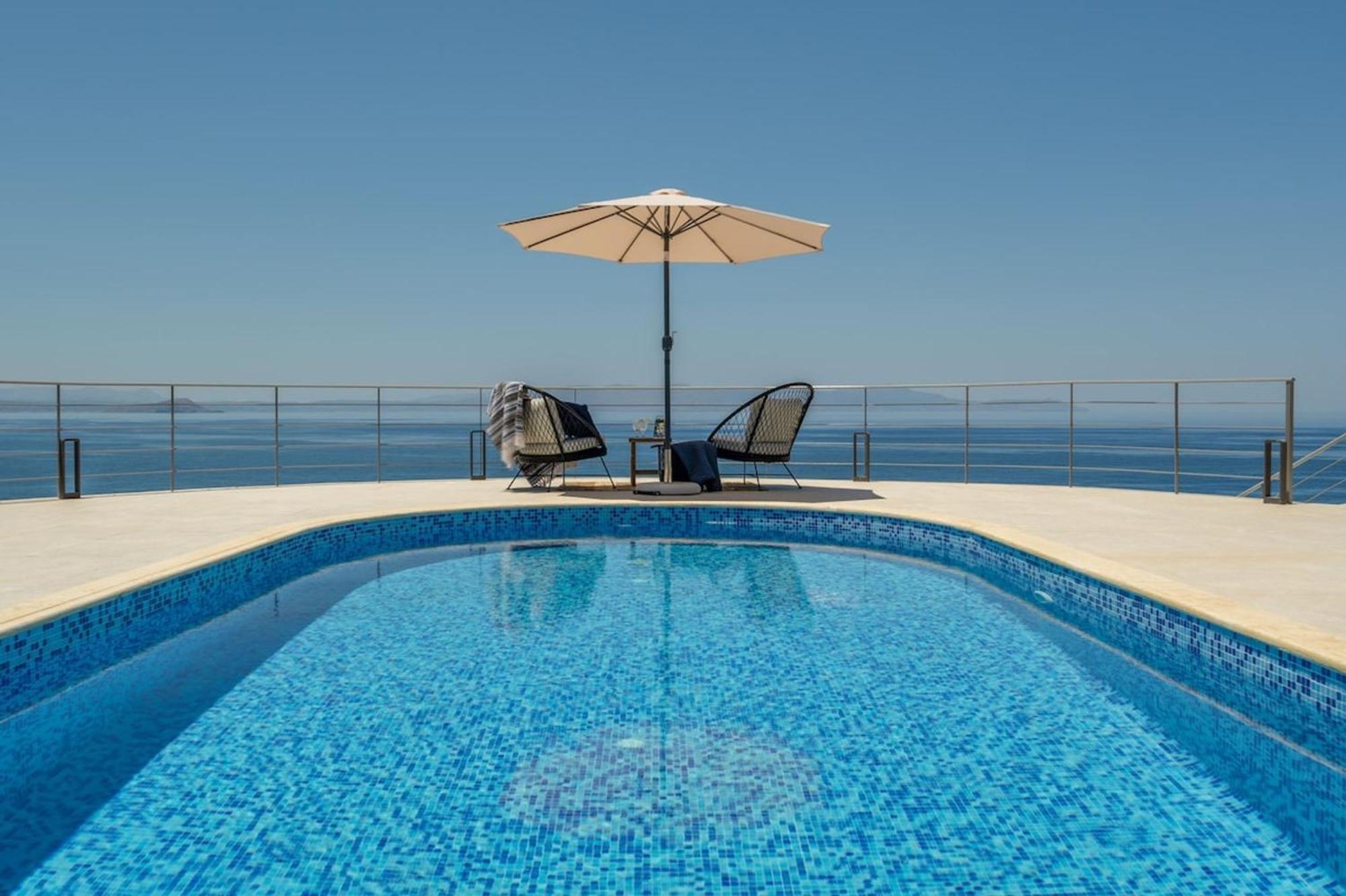 Villa Hemera Ocean View Private Heated Pool Хорафакия Экстерьер фото